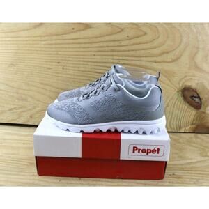 New Propet Sneakers Womens 8 Gray Silver Travelactiv Lace Up